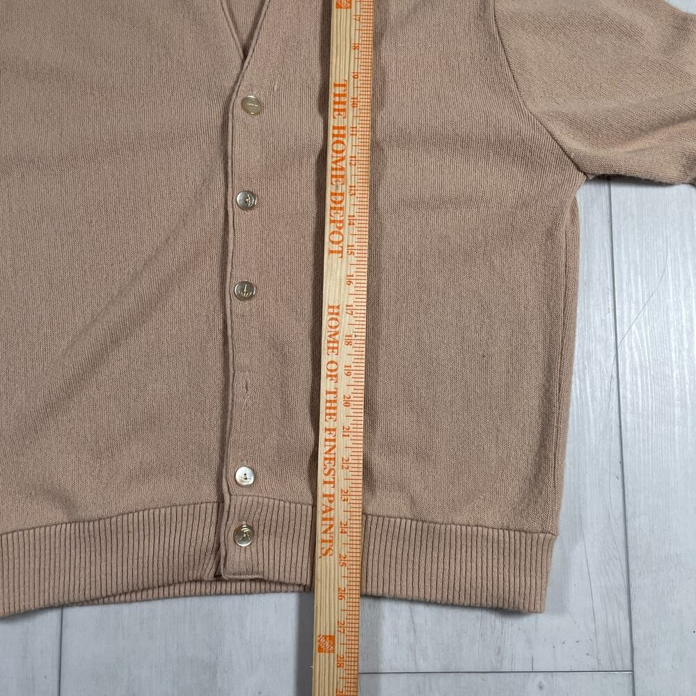 Vintage Arnold Palmer Cardigan Sweater Mens Size L Beige Robert Bruce - Picture 8 of 9